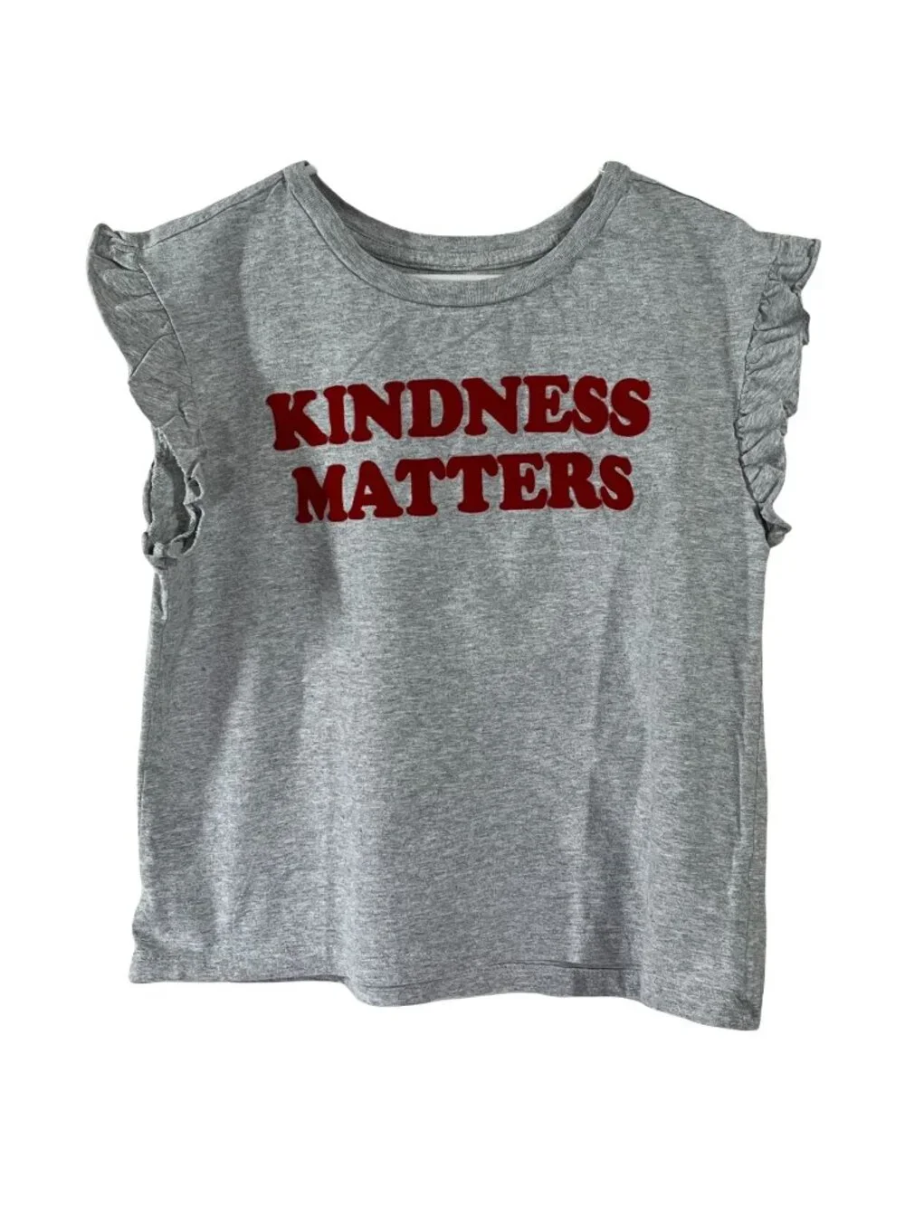 Gymboree Kindness Matters Ruffle Tee Girls L 10 12